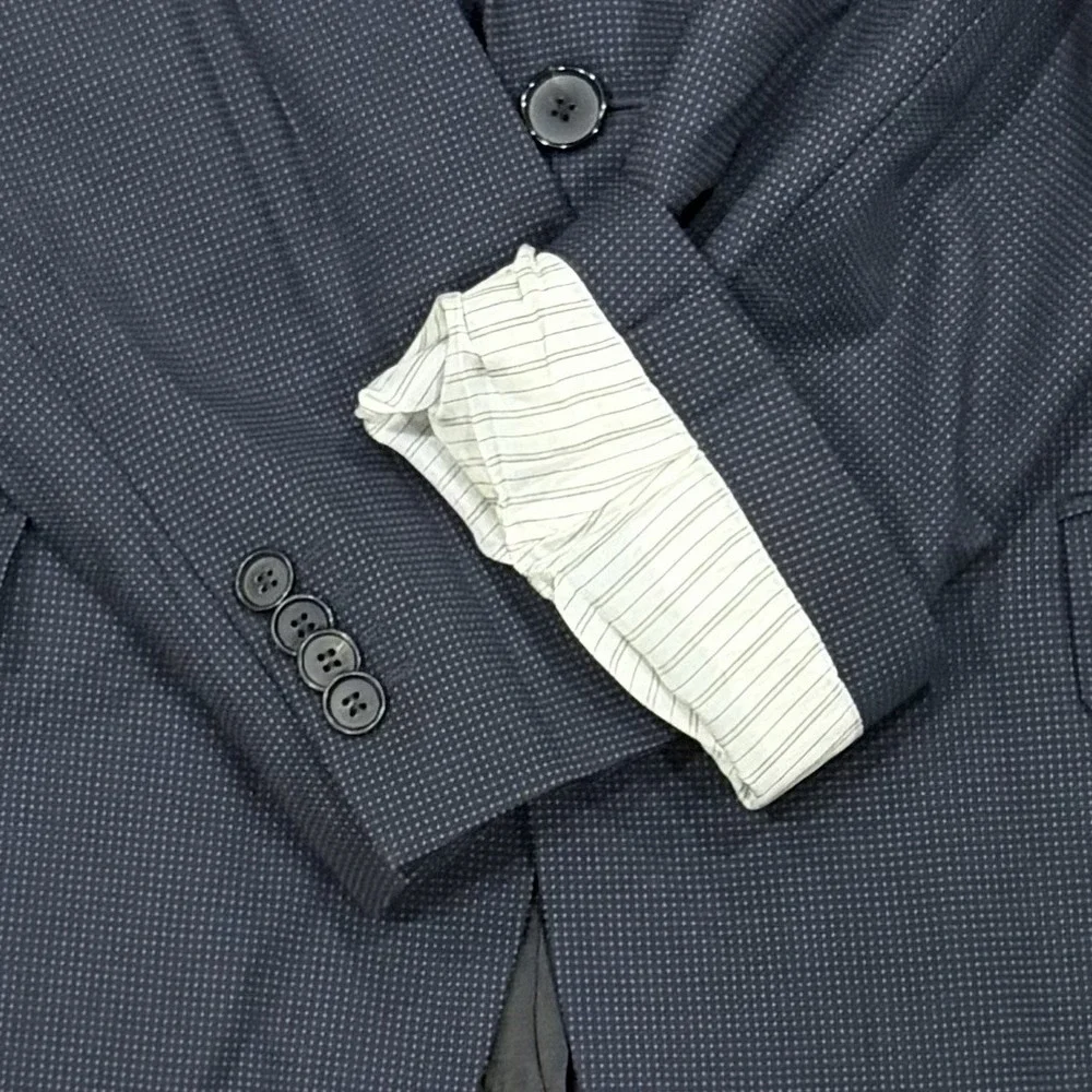 Hugo Boss Pasini2 Blue Birdseye Blazer 42S Guabello Italian Fabric 2BTN *flaw*